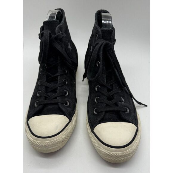 Chuck Taylor Converse All Star‎ Women's Suede Black Tri Zip Size 7 - Picture 2 of 10